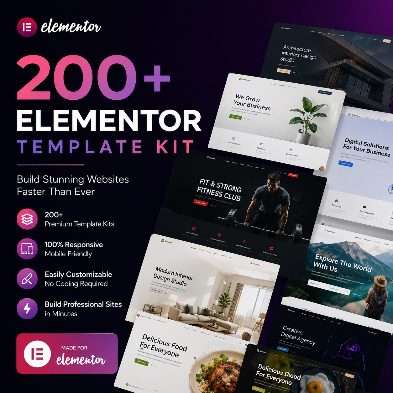 200+ Template Elementor Kit – Crea Siti Web Professionali Senza Codice